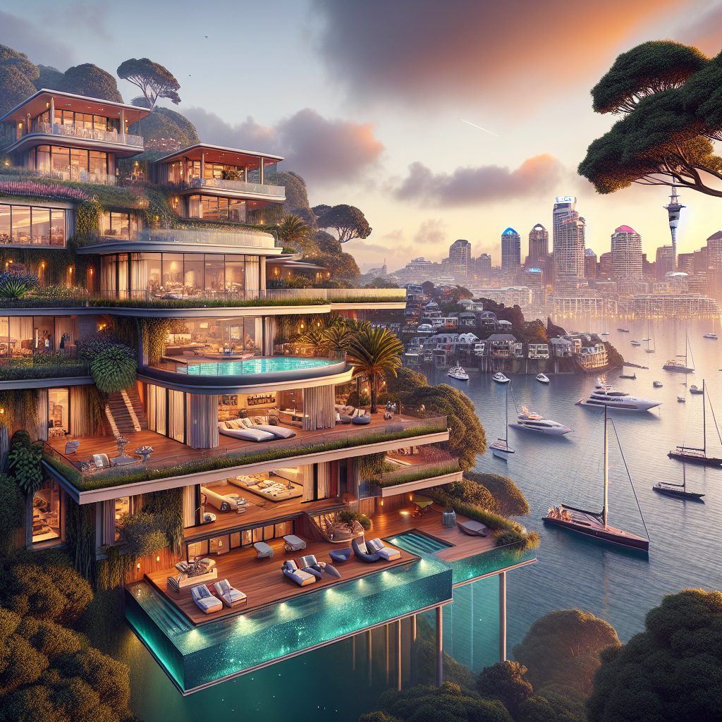 Auckland Grand Signature Villas With Infinity Pool Harbour