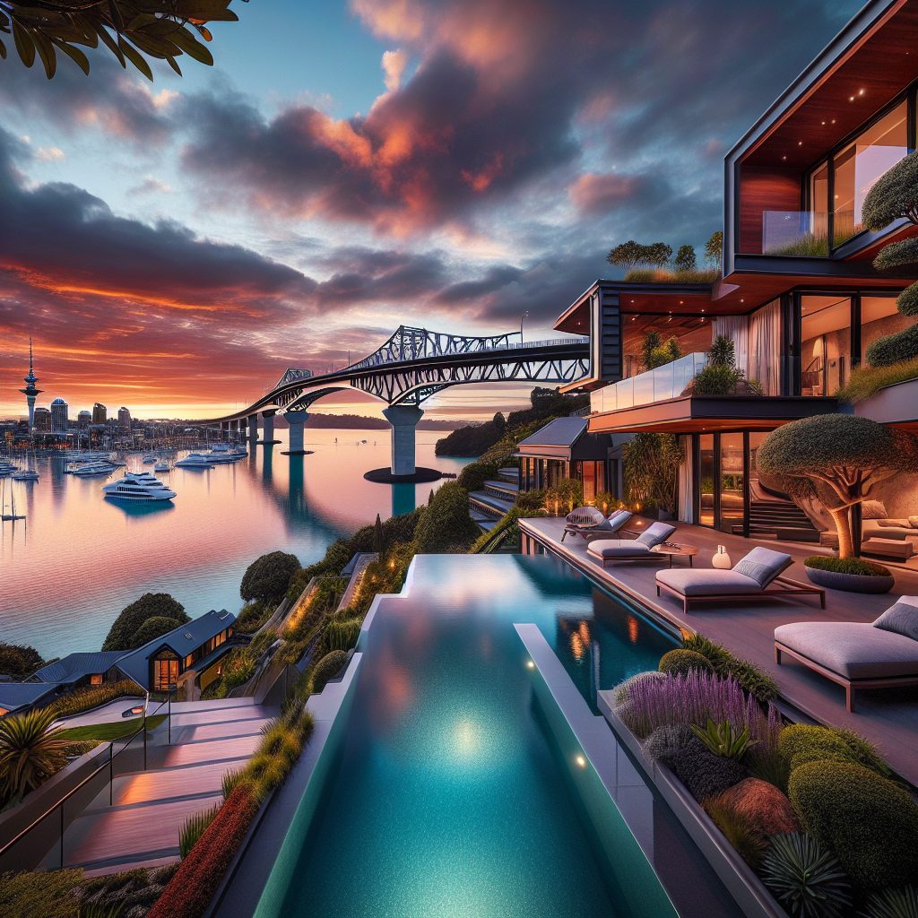 Auckland Signature Villas With Infinity Pool Harbour