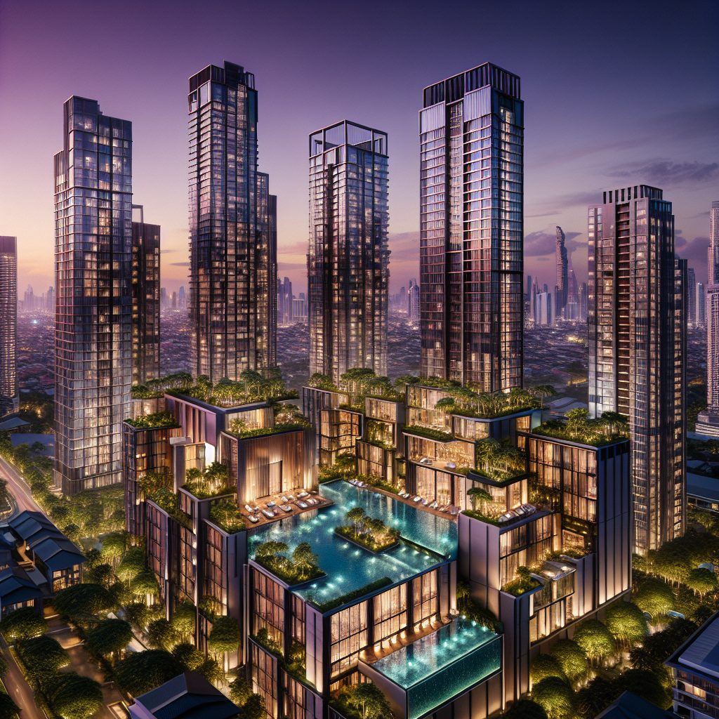 Bangkok Skyline Residences With Infinity Pool Luxury Living