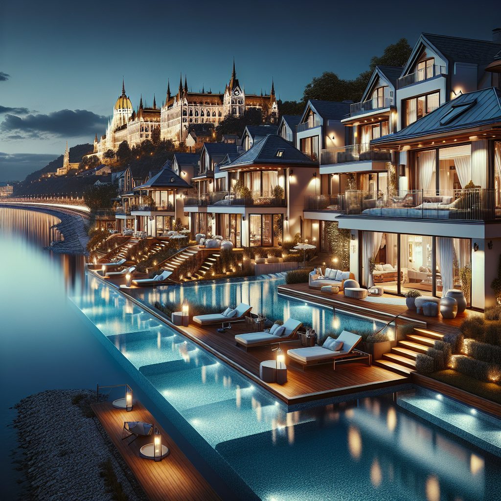 Budapest Platinum River Villas With Infinity Pool Night Views