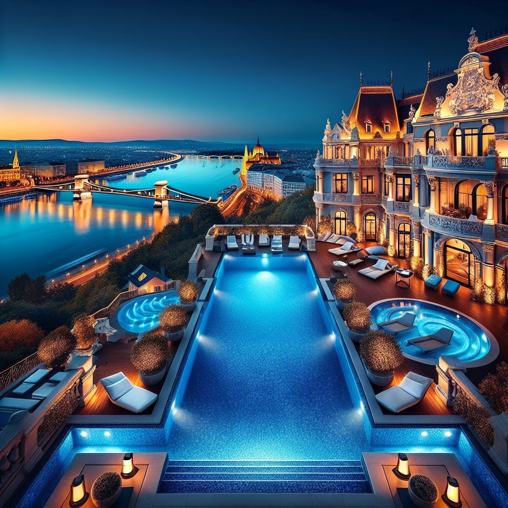 Budapest Riverfront Suites With Night Infinity Pool Views