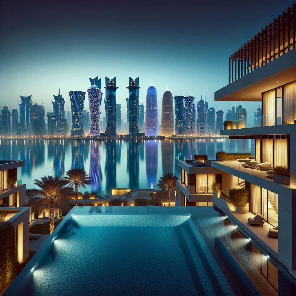 Doha Diamond Villas With Infinity Pool Skyline