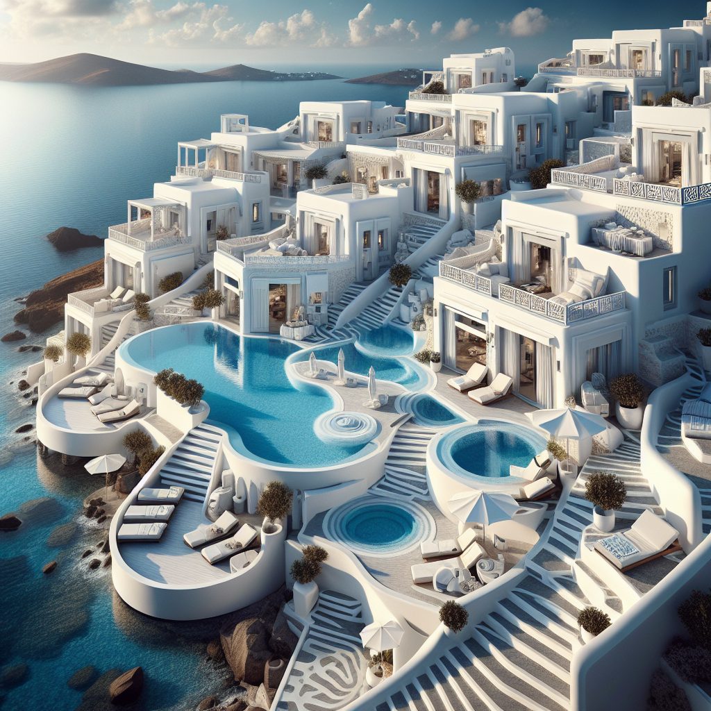 Mykonos Signature Villas With White Infinity Pool Style
