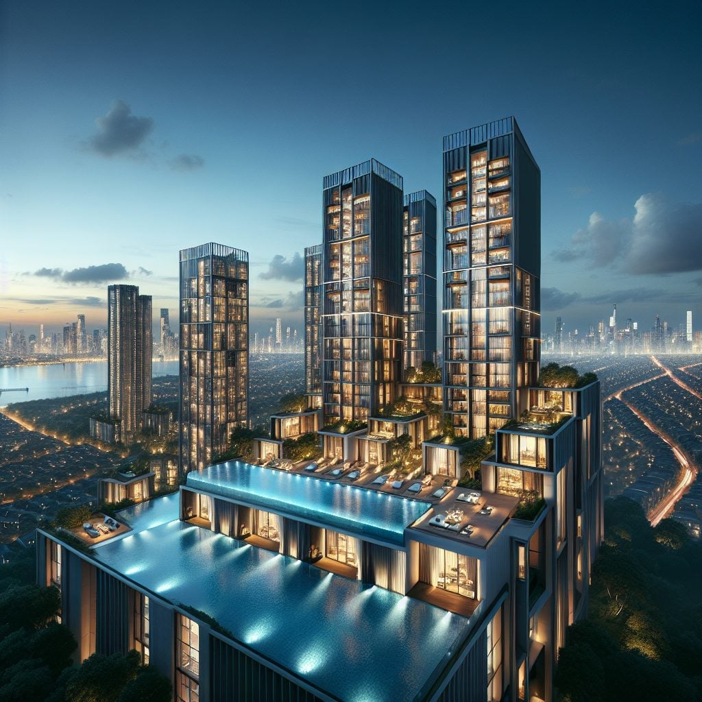 New York Luxury Tower Villas With Infinity Pool Rooftop