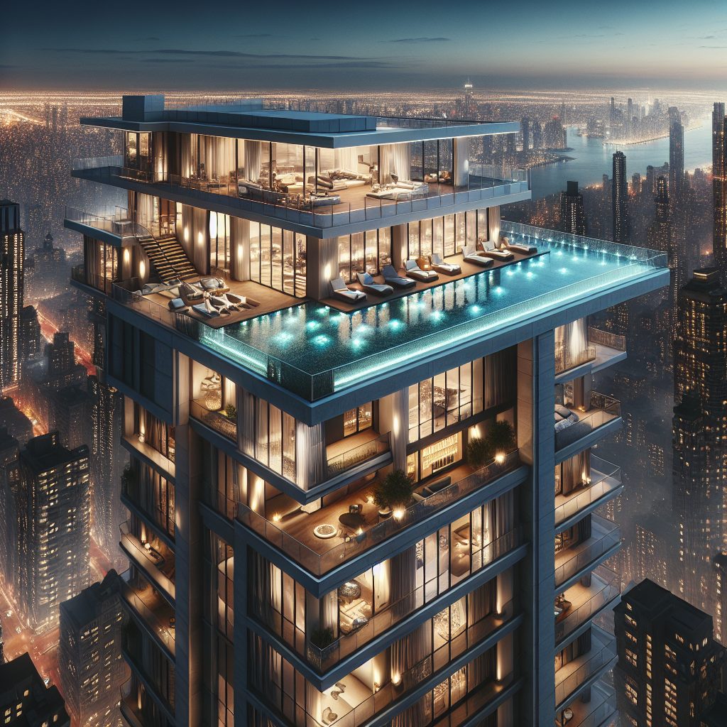 New York Signature Penthouse Villas With Infinity Pool Rooftop