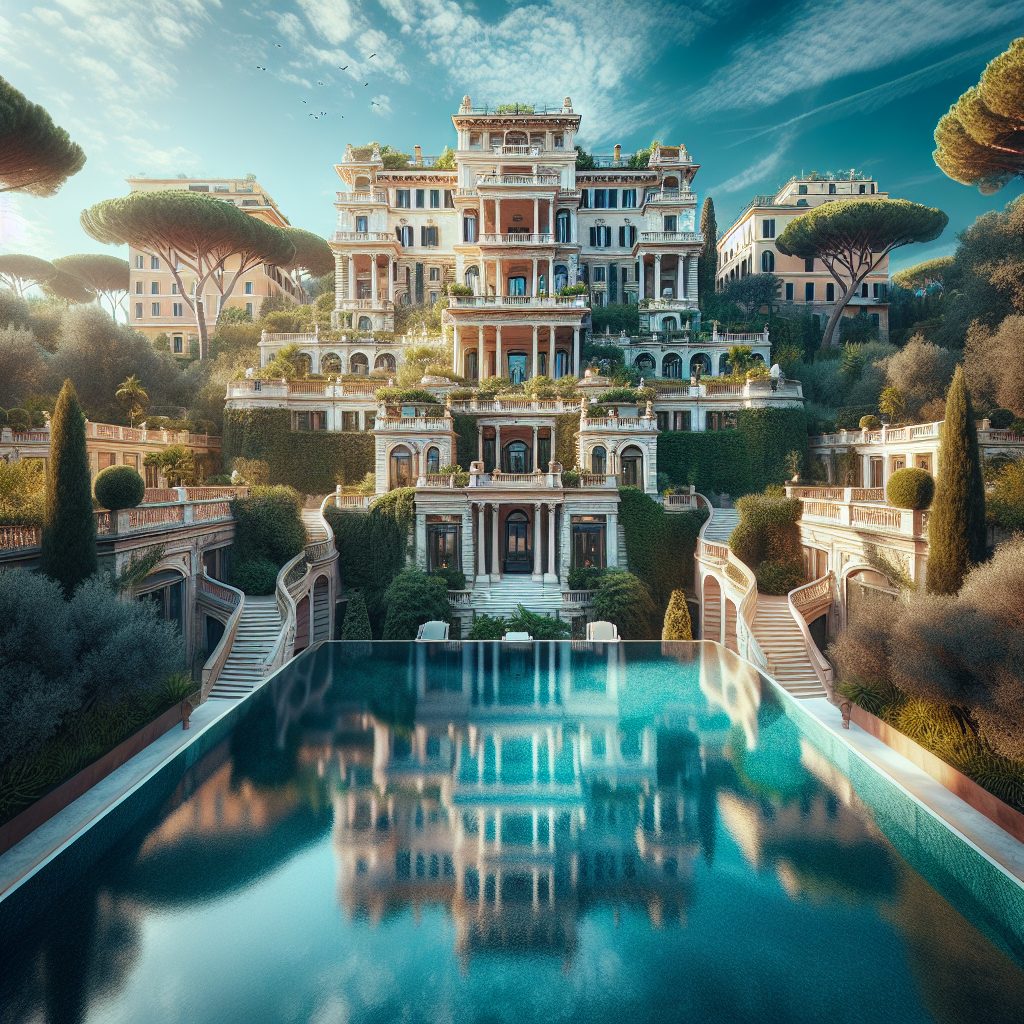 Rome Historic Elite Villas With Infinity Pool Rooftop
