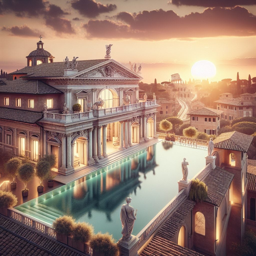 Rome Signature Historic Villas With Infinity Pool Rooftop