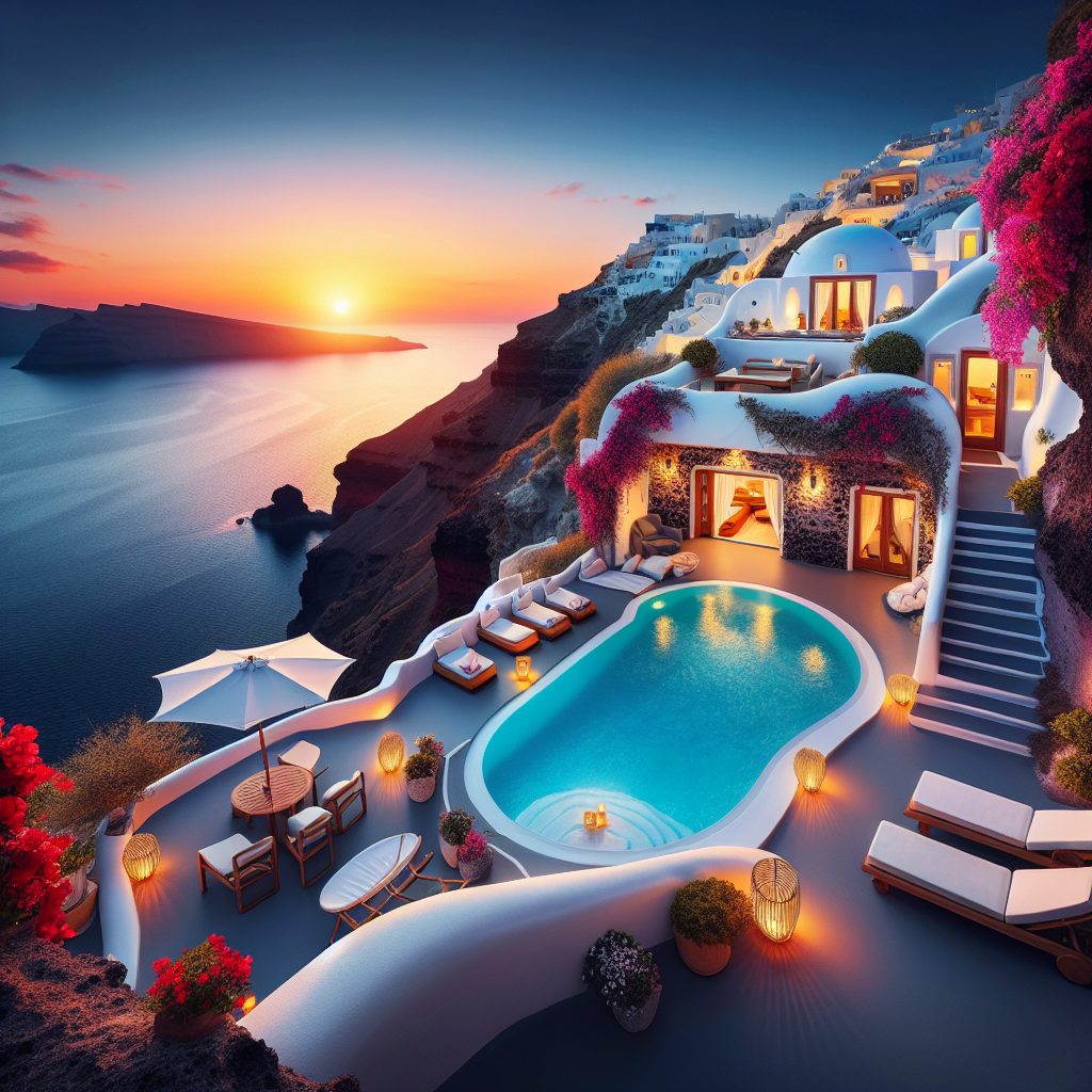Santorini Sunset Cave Villas With Private Infinity Pool Terrace