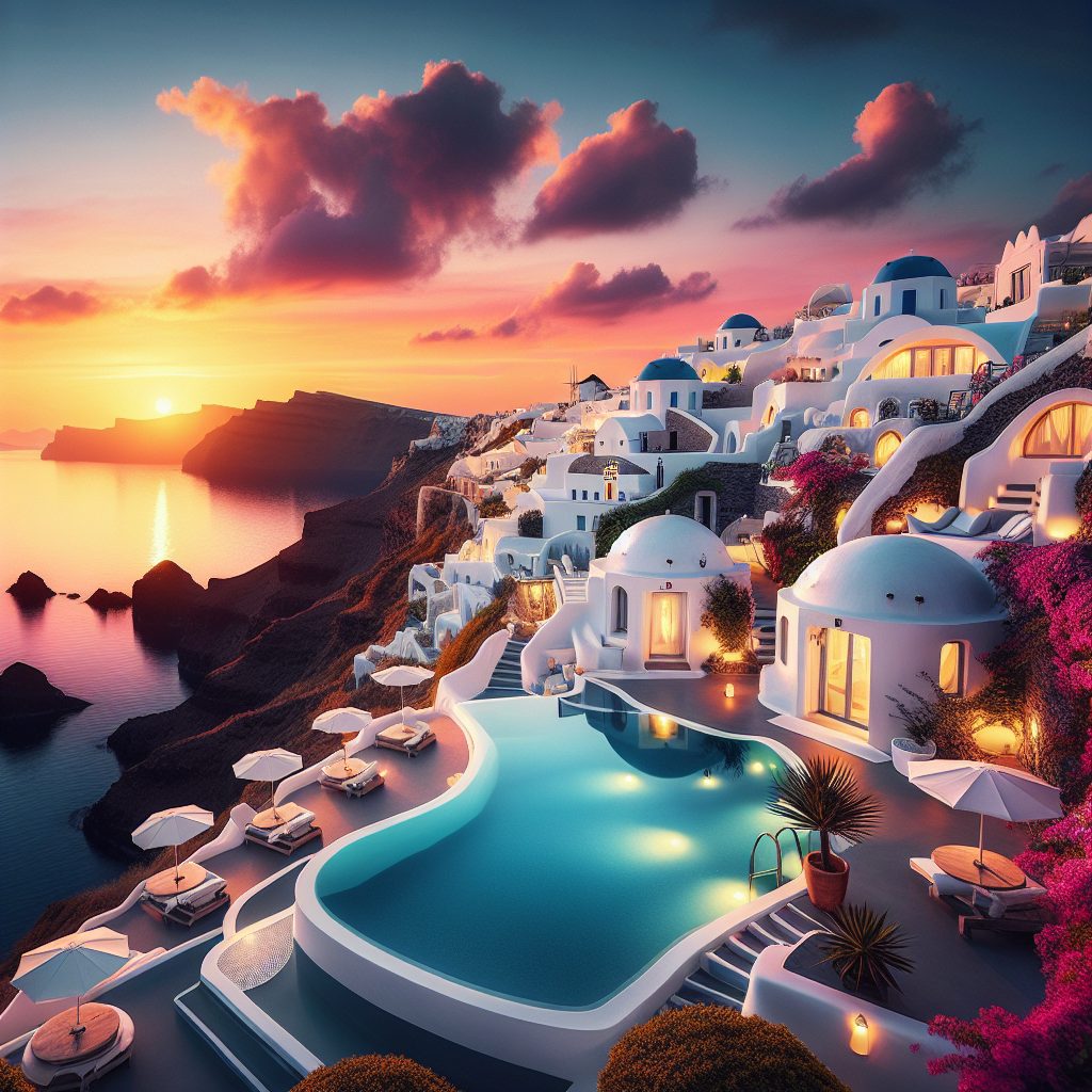 Santorini White Cave Villas With Infinity Pool Sunset Retreat