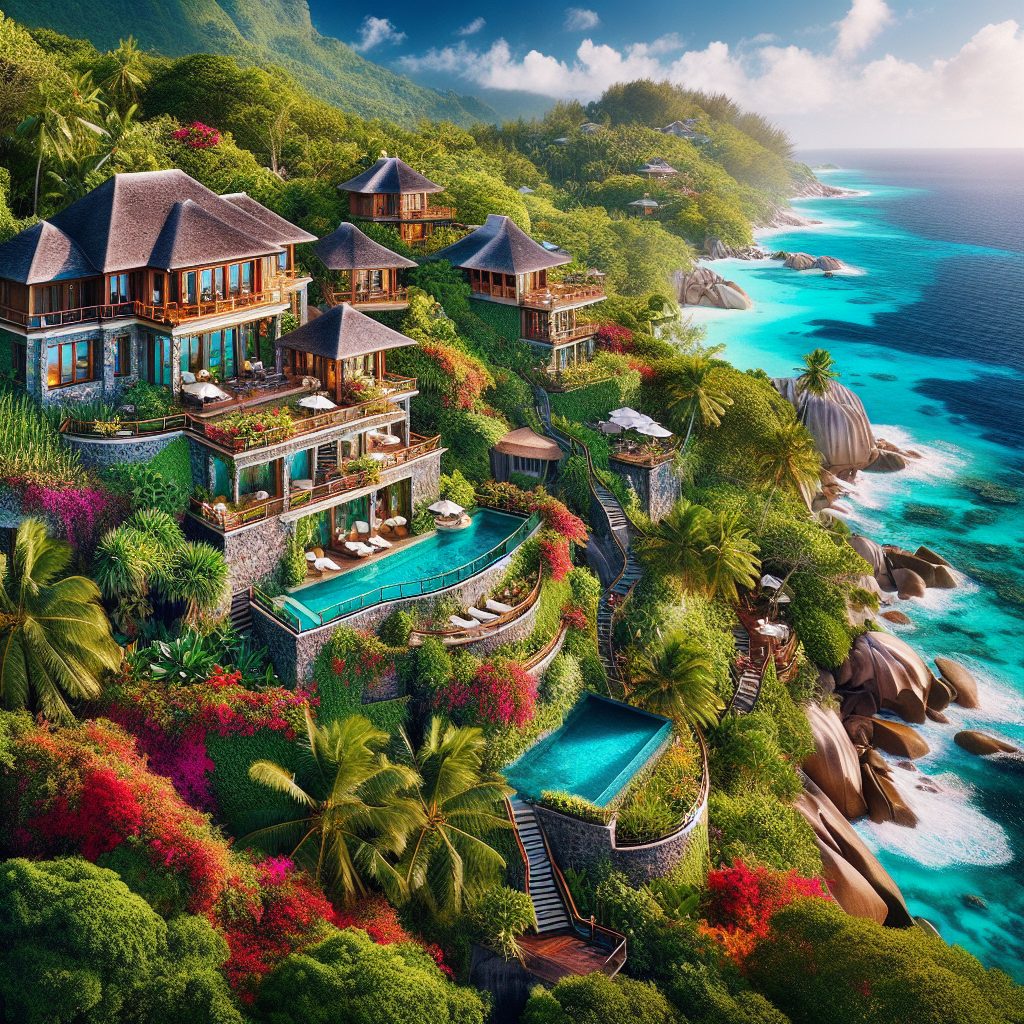 Seychelles Cliffside Villas With Ocean Infinity Pool Views