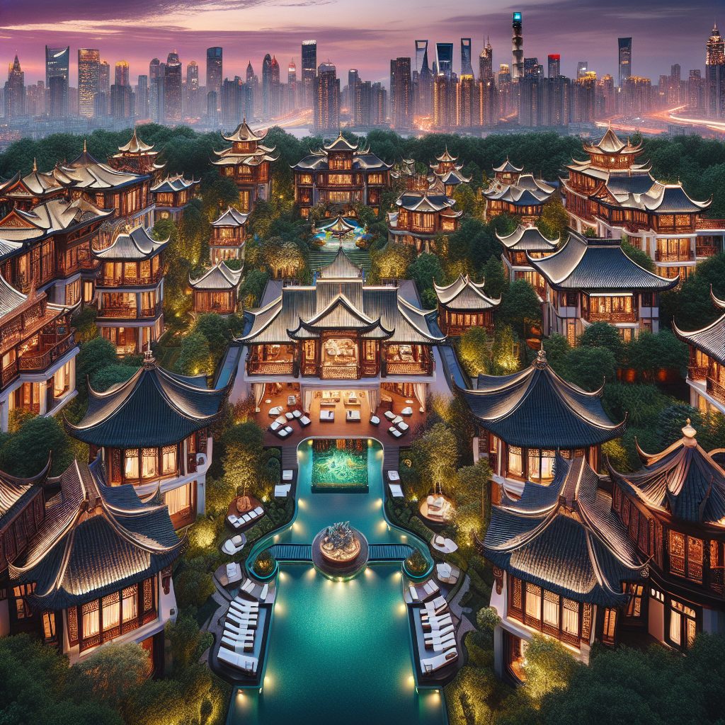 Shanghai Royal Villas With Infinity Pool Skyline