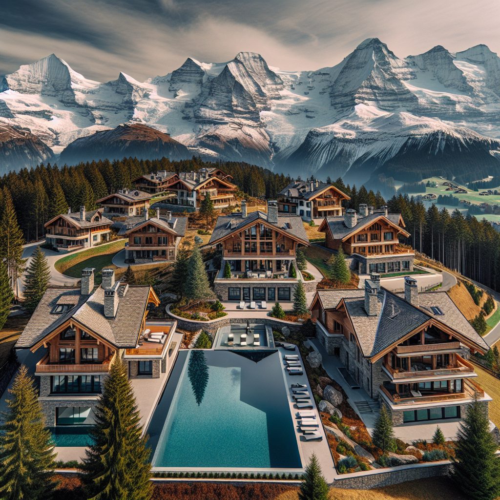 Switzerland Snow Peak Villas With Infinity Pool Alpine Views