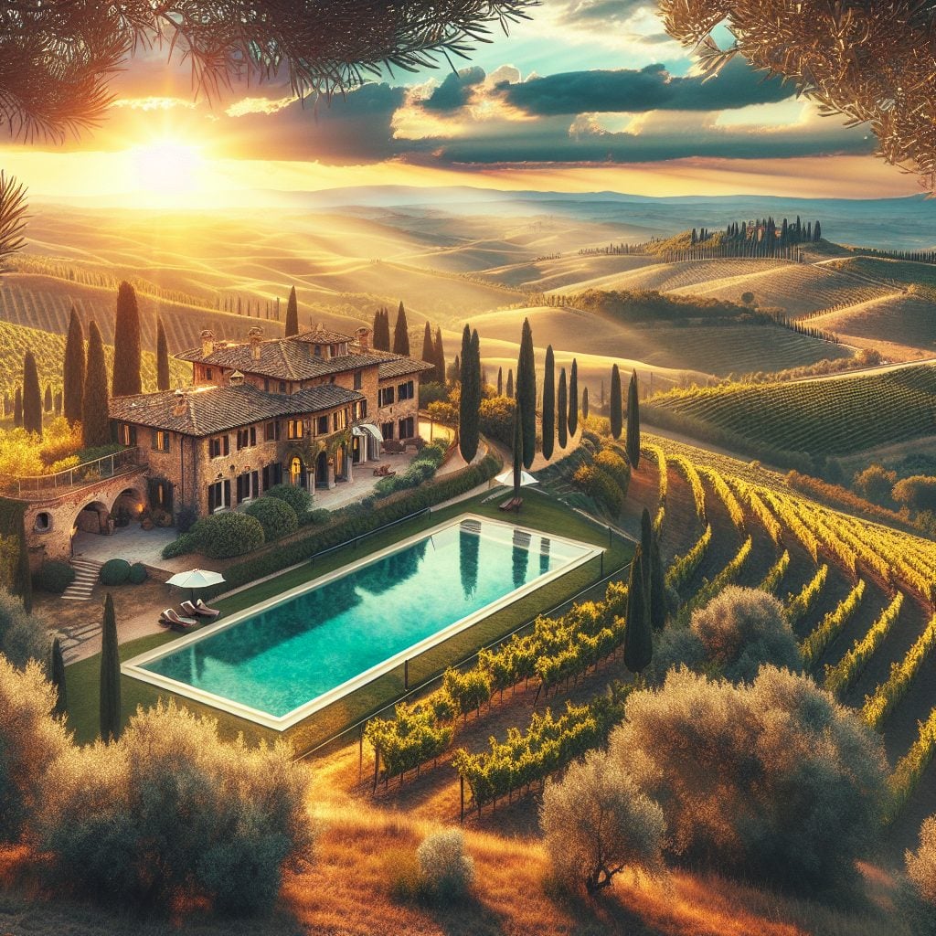 Tuscany Vineyard Elite Villas With Infinity Pool Countryside